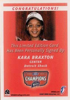 2007 Rittenhouse WNBA - Autographs #NNO Kara Braxton Back