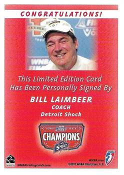 2007 Rittenhouse WNBA - Autographs #NNO Bill Laimbeer Back