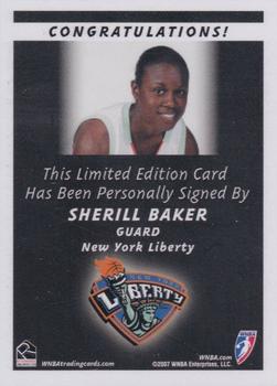 2007 Rittenhouse WNBA - Autographs #NNO Sherill Baker Back