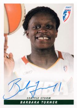 2007 Rittenhouse WNBA - Autographs #NNO Barbara Turner Front
