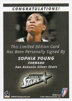 2007 Rittenhouse WNBA - Autographs #NNO Sophia Young Back