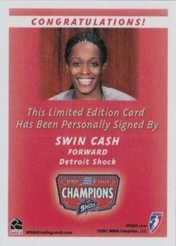 2007 Rittenhouse WNBA - Autographs #NNO Swin Cash Back