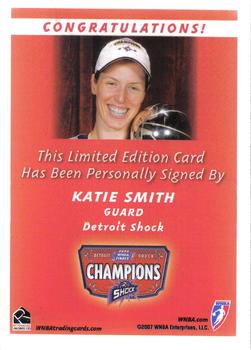 2007 Rittenhouse WNBA - Autographs #NNO Katie Smith Back