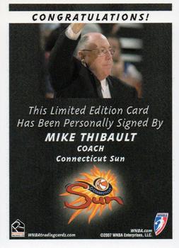 2007 Rittenhouse WNBA - Autographs #NNO Mike Thibault Back