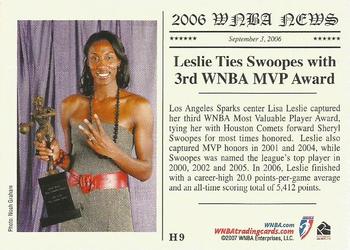 2007 Rittenhouse WNBA - Highlights #H9 Lisa Leslie Back