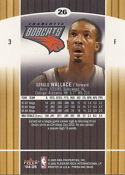 2004-05 SkyBox Fresh Ink #26 Gerald Wallace Back