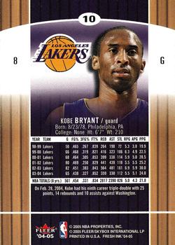 2004-05 SkyBox Fresh Ink #10 Kobe Bryant Back