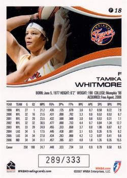 2007 Rittenhouse WNBA - Parallel #P18 Tamika Whitmore Back
