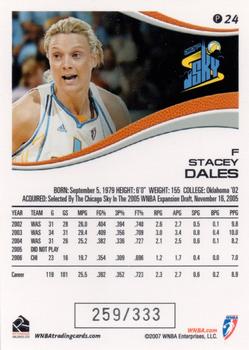 2007 Rittenhouse WNBA - Parallel #P24 Stacey Dales Back