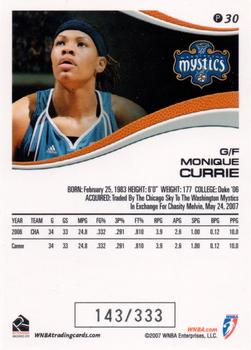 2007 Rittenhouse WNBA - Parallel #P30 Monique Currie Back
