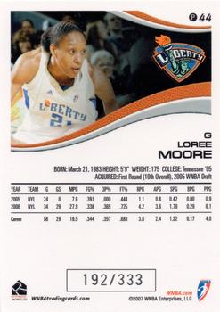 2007 Rittenhouse WNBA - Parallel #P44 Loree Moore Back