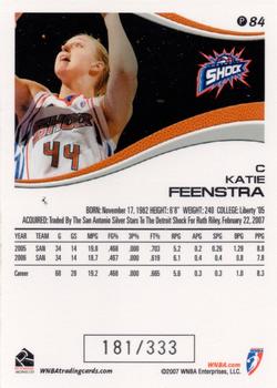 2007 Rittenhouse WNBA - Parallel #P84 Katie Feenstra Back