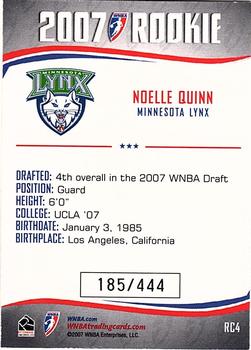 2007 Rittenhouse WNBA - Rookies #RC4 Noelle Quinn Back