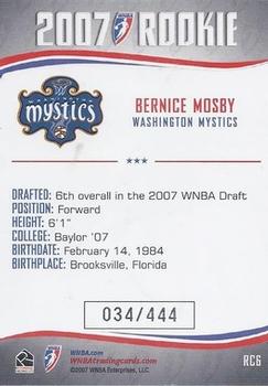 2007 Rittenhouse WNBA - Rookies #RC6 Bernice Mosby Back