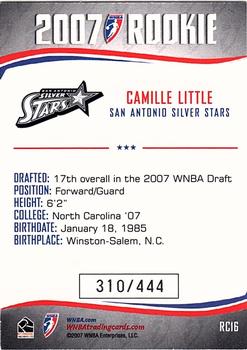 2007 Rittenhouse WNBA - Rookies #RC16 Camille Little Back