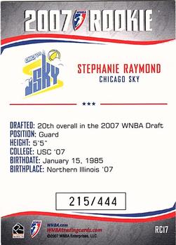 2007 Rittenhouse WNBA - Rookies #RC17 Stephanie Raymond Back