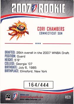 2007 Rittenhouse WNBA - Rookies #RC21 Cori Chambers Back