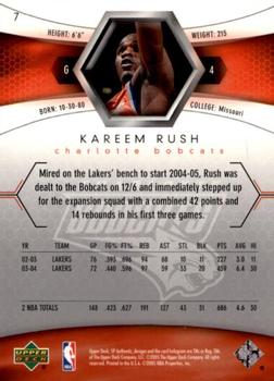 2004-05 SP Authentic #7 Kareem Rush Back