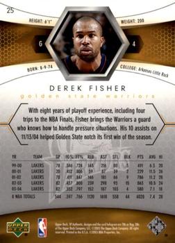 2004-05 SP Authentic #25 Derek Fisher Back