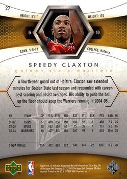2004-05 SP Authentic #27 Speedy Claxton Back