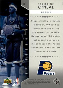 2004-05 SP Authentic #102 Jermaine O'Neal Back