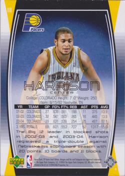 2004-05 SP Game Used #118 David Harrison Back