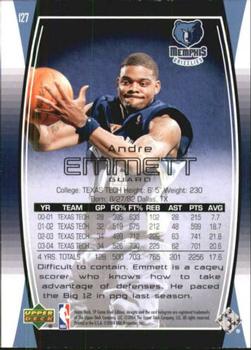 2004-05 SP Game Used #127 Andre Emmett Back