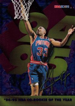 1995-96 Hoops - Grant Hill '94-95 NBA Co-Rookie of the Year Exchange #NNO Grant Hill Front