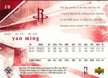 2004-05 SPx #28 Yao Ming Back