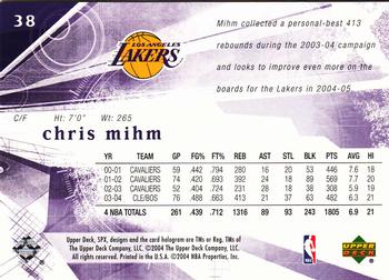 2004-05 SPx #38 Chris Mihm Back