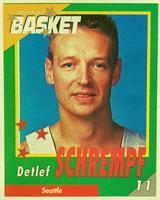 1995 French Sports Action Basket - Face 2 Face Seattle SuperSonics #NNO Detlef Schrempf Front