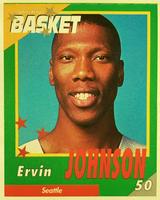 1995 French Sports Action Basket - Face 2 Face Seattle SuperSonics #NNO Ervin Johnson Front