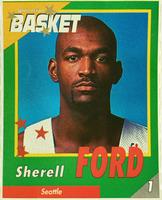 1995 French Sports Action Basket - Face 2 Face Seattle SuperSonics #NNO Sherell Ford Front