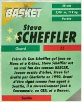 1995 French Sports Action Basket - Face 2 Face Seattle SuperSonics #NNO Steve Scheffler Back
