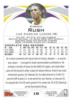 2004-05 Topps #18 Kareem Rush Back