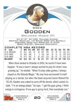 2004-05 Topps #20 Drew Gooden Back