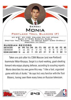 2004-05 Topps #243 Sergei Monia Back
