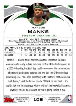 2004-05 Topps #108 Marcus Banks Back