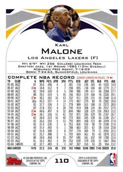 2004-05 Topps #110 Karl Malone Back