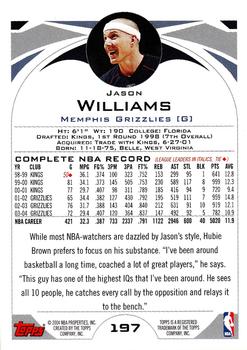 2004-05 Topps #197 Jason Williams Back