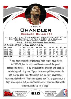 2004-05 Topps #210 Tyson Chandler Back