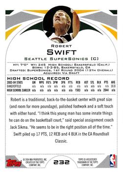 2004-05 Topps #232 Robert Swift Back