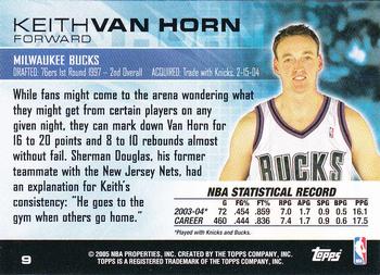 2004-05 Topps Luxury Box #9 Keith Van Horn Back