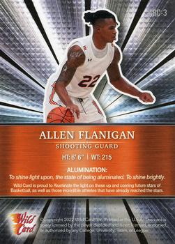 2021-22 Wild Card Alumination #ABC-3 Allen Flanigan Back