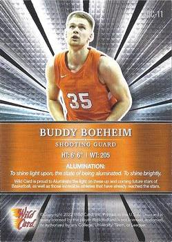 2021-22 Wild Card Alumination #ABC-11 Buddy Boeheim Back