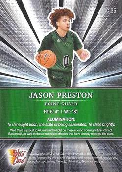 2021-22 Wild Card Alumination #ABC-35 Jason Preston Back