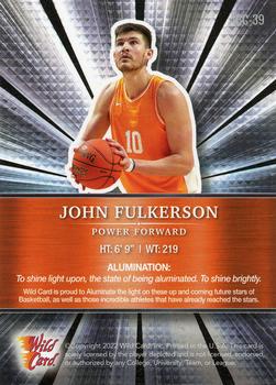 2021-22 Wild Card Alumination #ABC-39 John Fulkerson Back