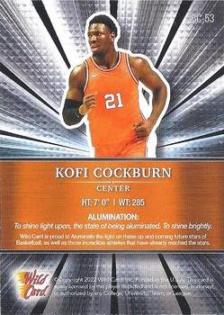 2021-22 Wild Card Alumination #ABC-53 Kofi Cockburn Back