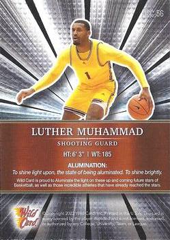 2021-22 Wild Card Alumination #ABC-56 Luther Muhammad Back