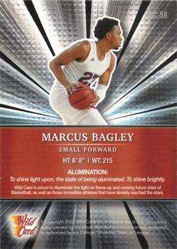 2021-22 Wild Card Alumination #ABC-58 Marcus Bagley Back